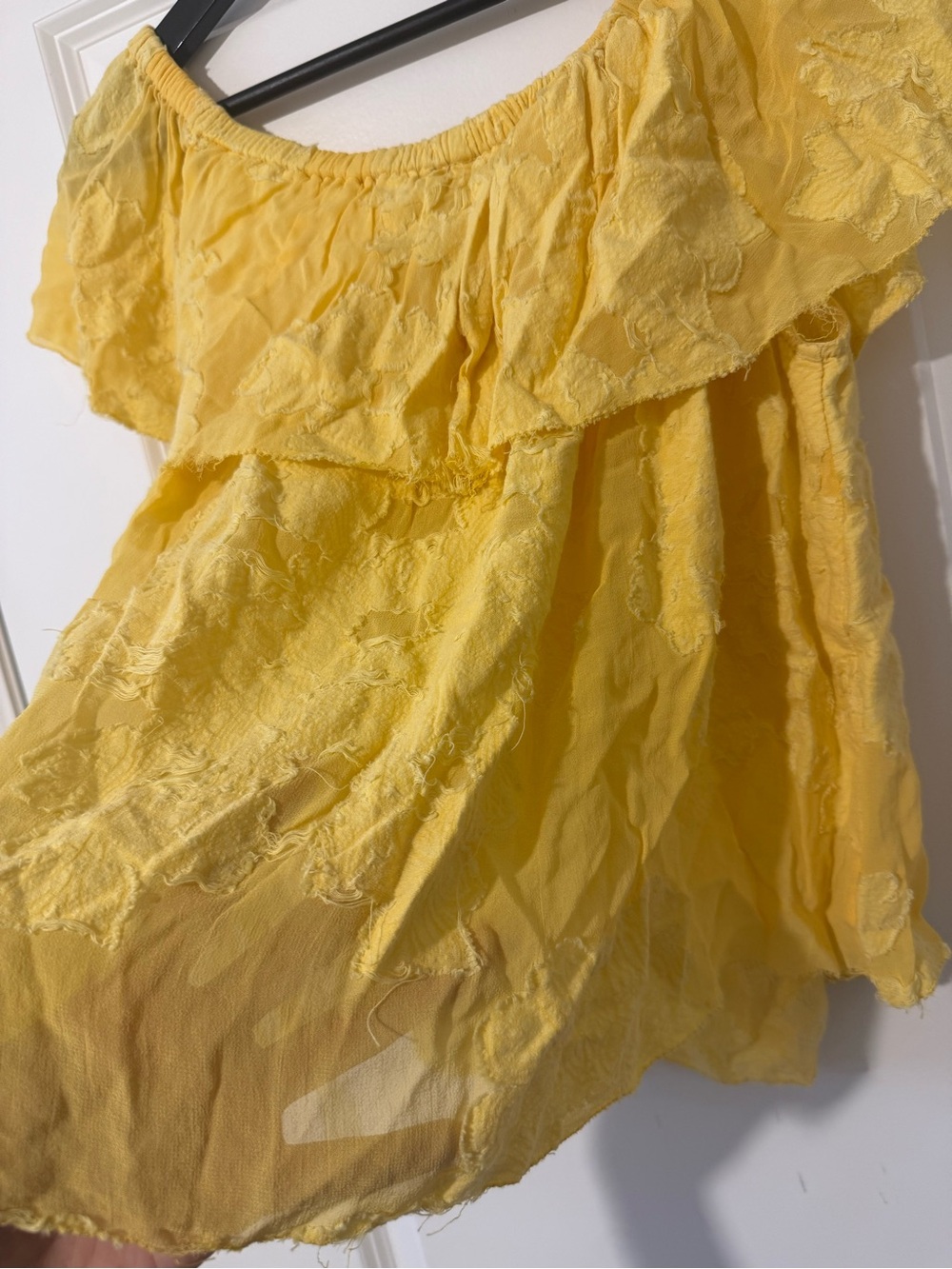 Wilfred Yellow Off-Shoulder Ruffle Blouse - Picture 4 of 5